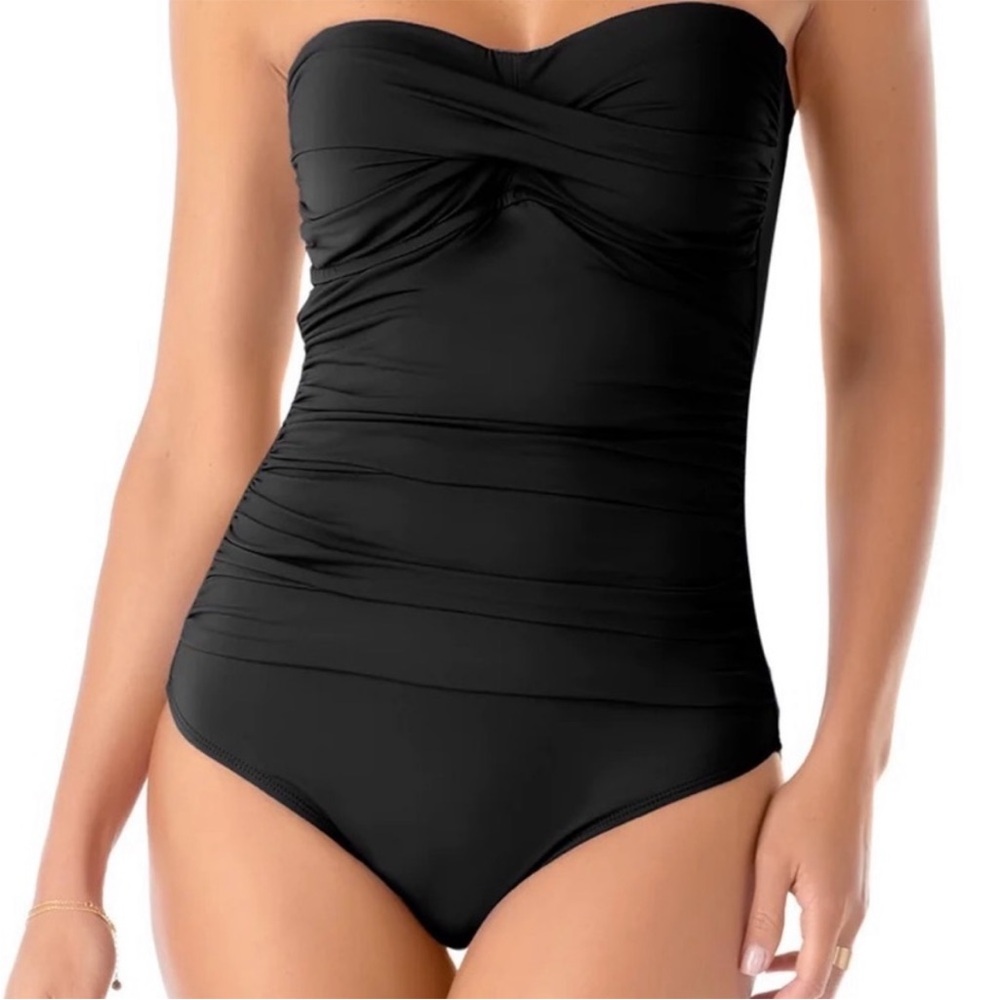 NWT Anne Cole swimsuit Twist front One piece Sz 8